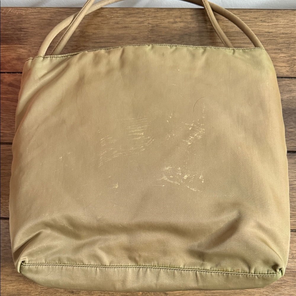 Prada beige tote - actually more of a coca color see ALL PHOTOS - Picture 10 of 12